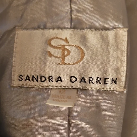 Sandra Darren Gray White Metallic Sheen Stripe Blaze - Picture 3 of 9